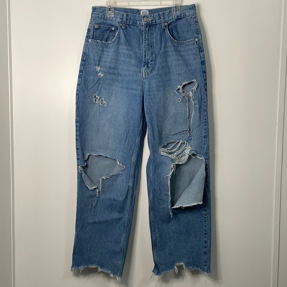BDG High Rise Baggy Destroyed Mom Jeans